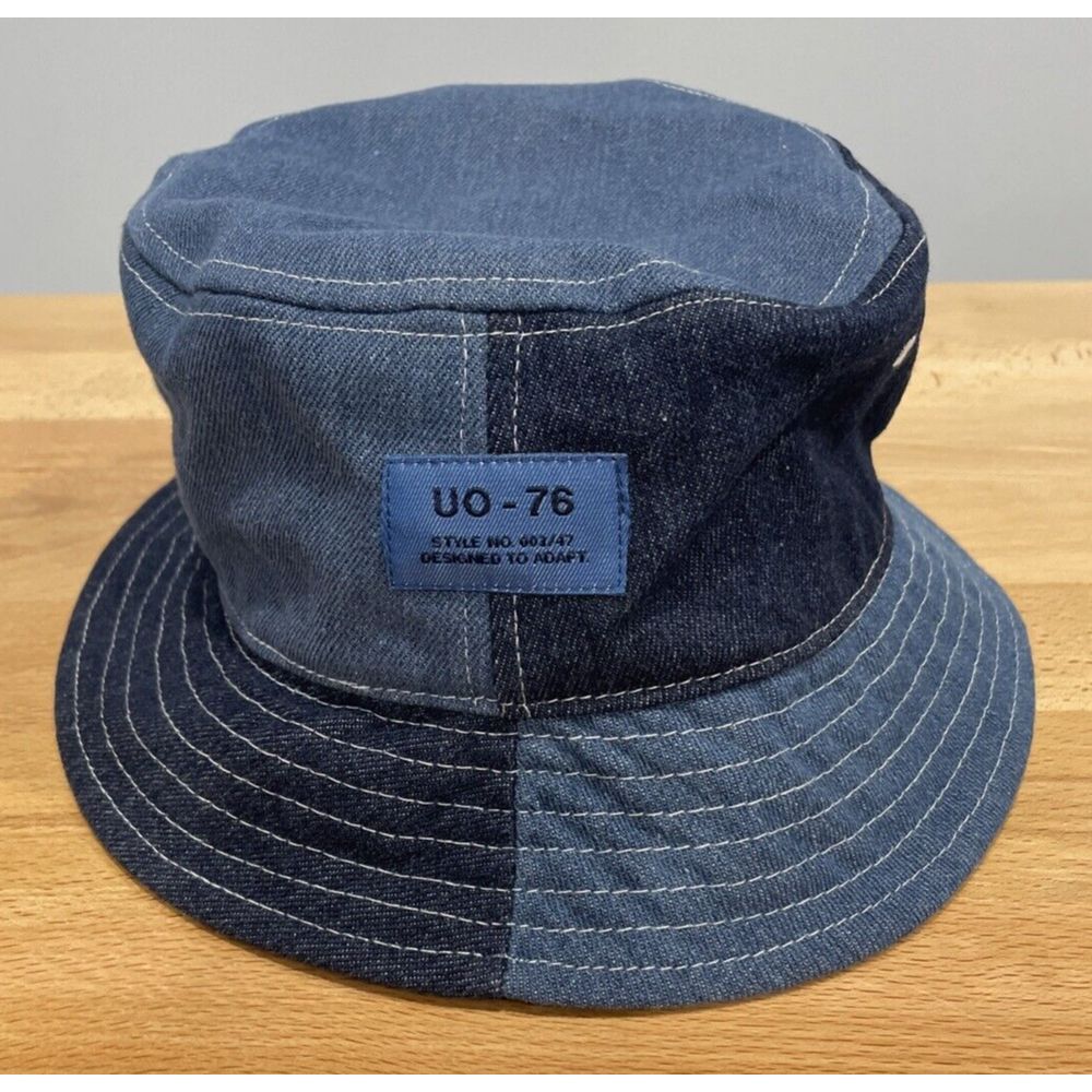 REASON CLOTHING Bucket Hat Denim Unisex Adults One Size Packable Cotton‎